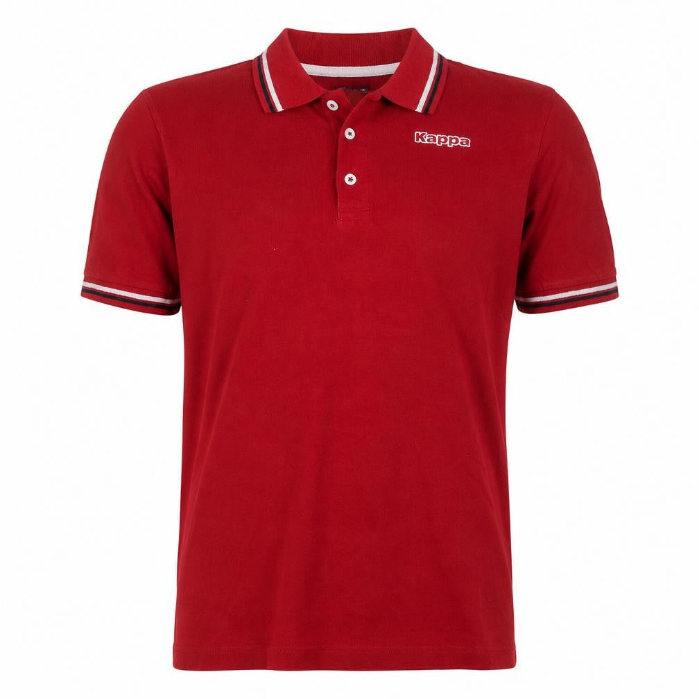 Kappa Men's Red Short Sleeve Polo Shirt Size M 100% Cotton
