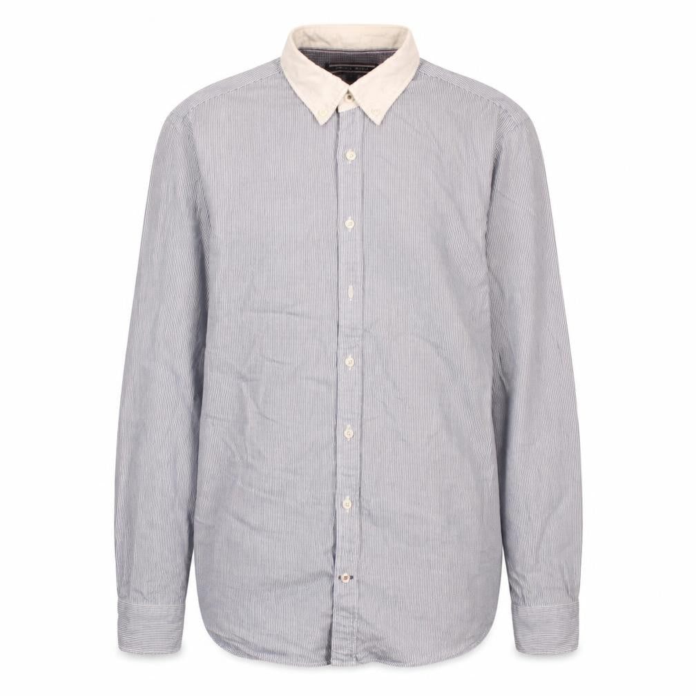Tommy Hilfiger Men's Blue Striped Button-Down Shirt Size S New York Fit