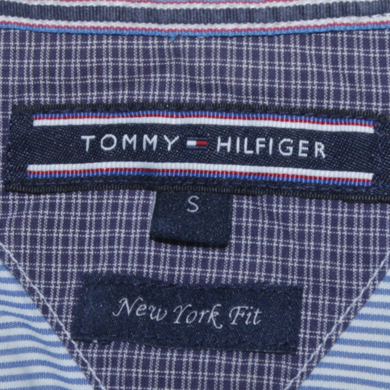 Tommy Hilfiger Men's Blue Striped Button-Down Shirt Size S New York Fit