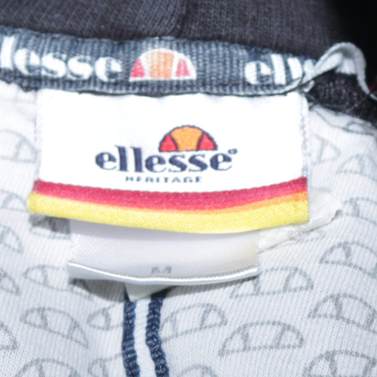 Ellesse Men's Black Pullover Hoodie M Logo Fleece Sweatshirt