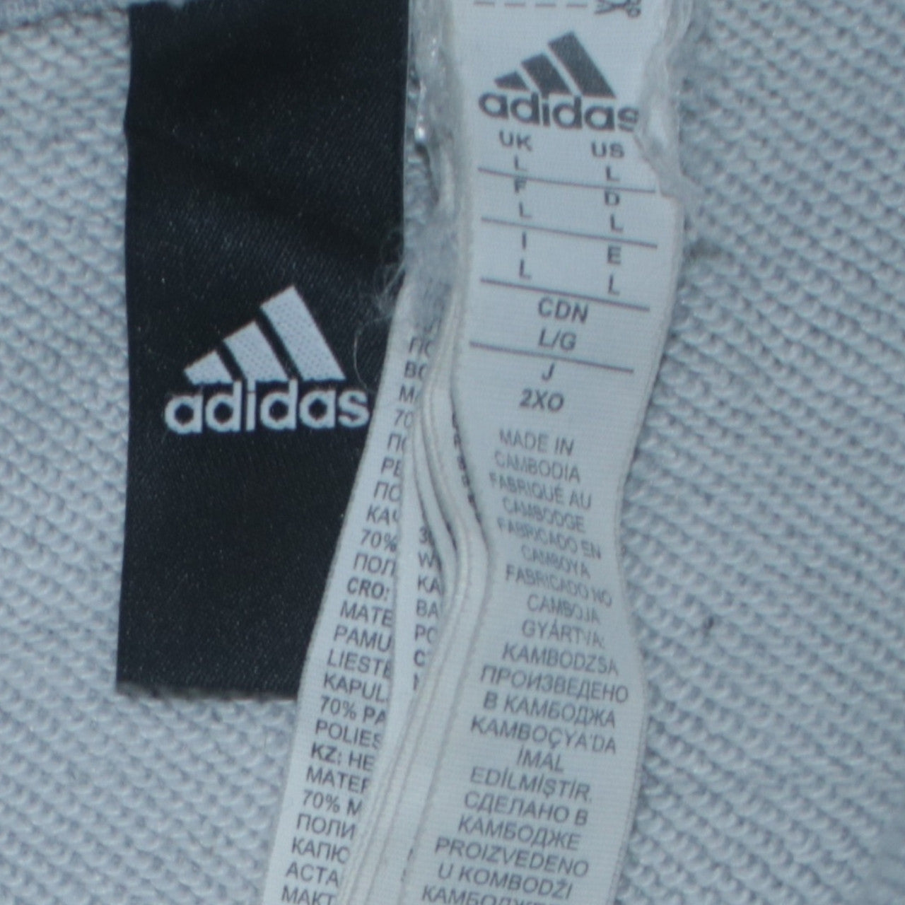 Adidas Men’s Grey Full Zip Hoodie L Regular Fit Sports Style