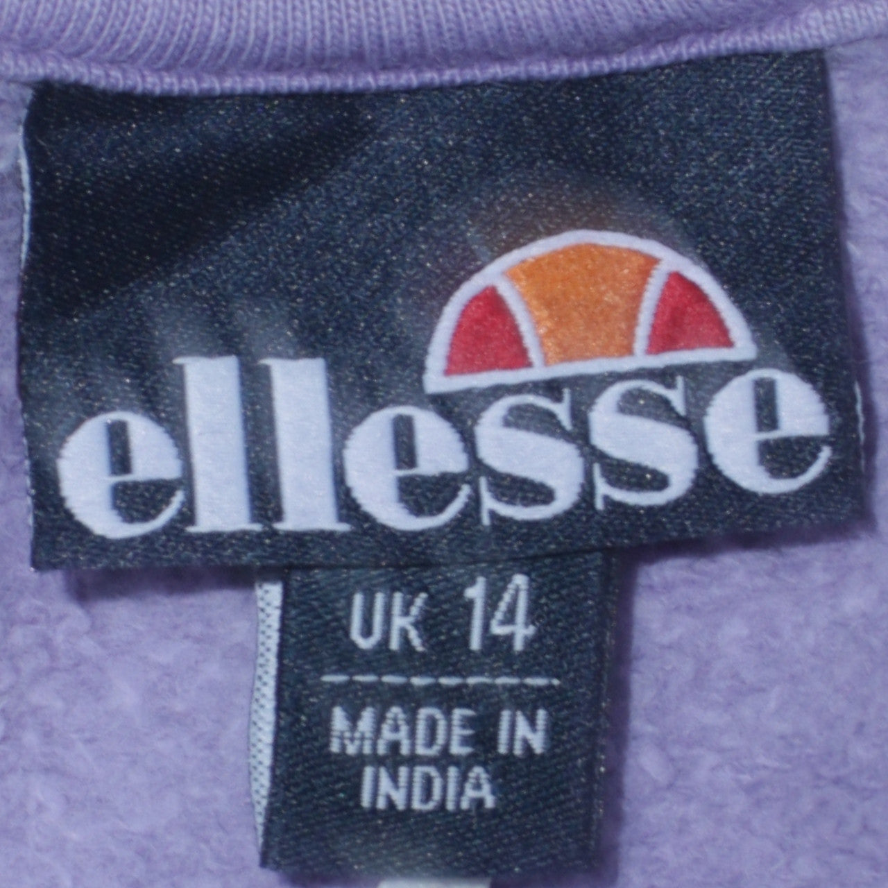 Ellesse Women Purple Pullover Sweatshirt UK 14 Logo Embroidered Casual