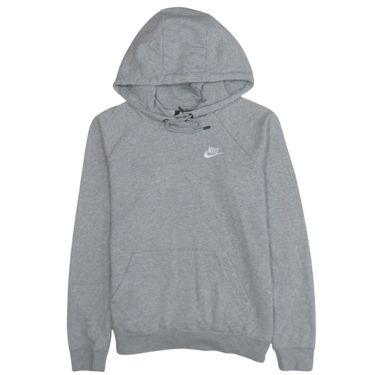 Nike Men's Grey Small Pullover Hoodie Regular Fit Logo Fleece