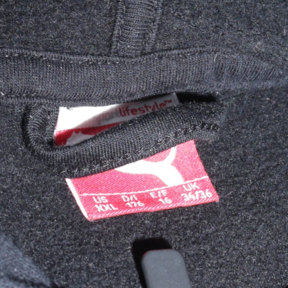 Puma Boys Black Full Zip Hoodie Sweatshirt Size 13-14 Years Cotton Blend