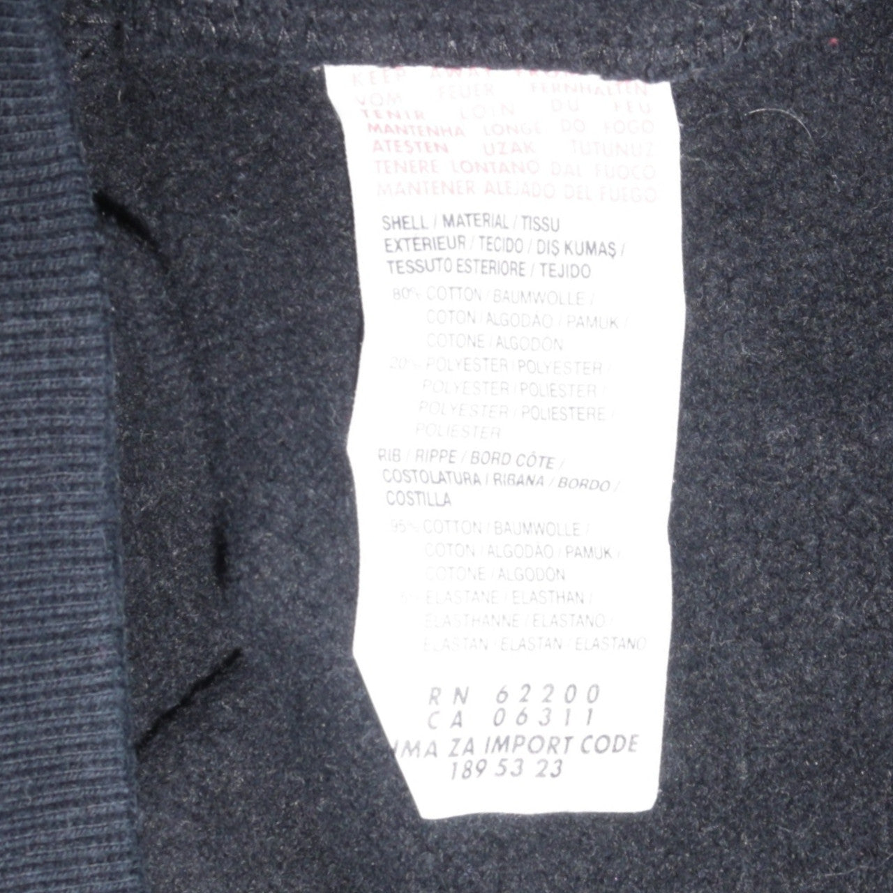 Puma Boys Black Full Zip Hoodie Sweatshirt Size 13-14 Years Cotton Blend