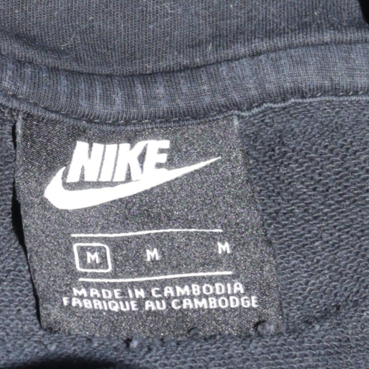 Nike Womens Black Medium Pullover Hoodie with Logo Accents