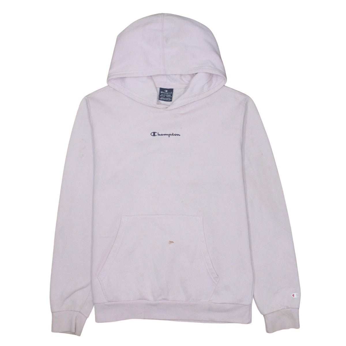 Champion Girls Pink Pullover Hoodie 15-16 Years Cotton Blend Logo Sweatshirt