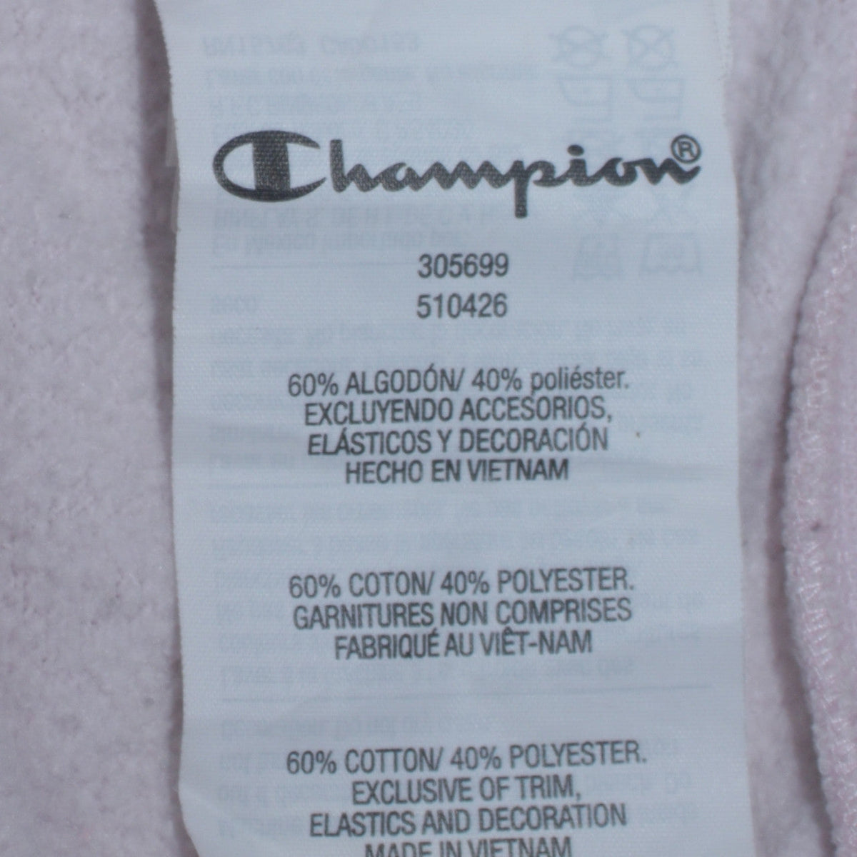 Champion Girls Pink Pullover Hoodie 15-16 Years Cotton Blend Logo Sweatshirt