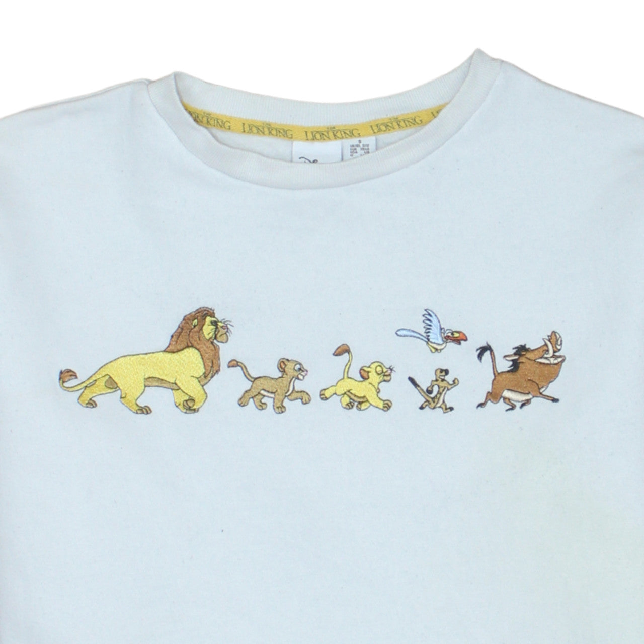 Disney Women's White The Lion King Graphic Crew Neck Sweatshirt Size S