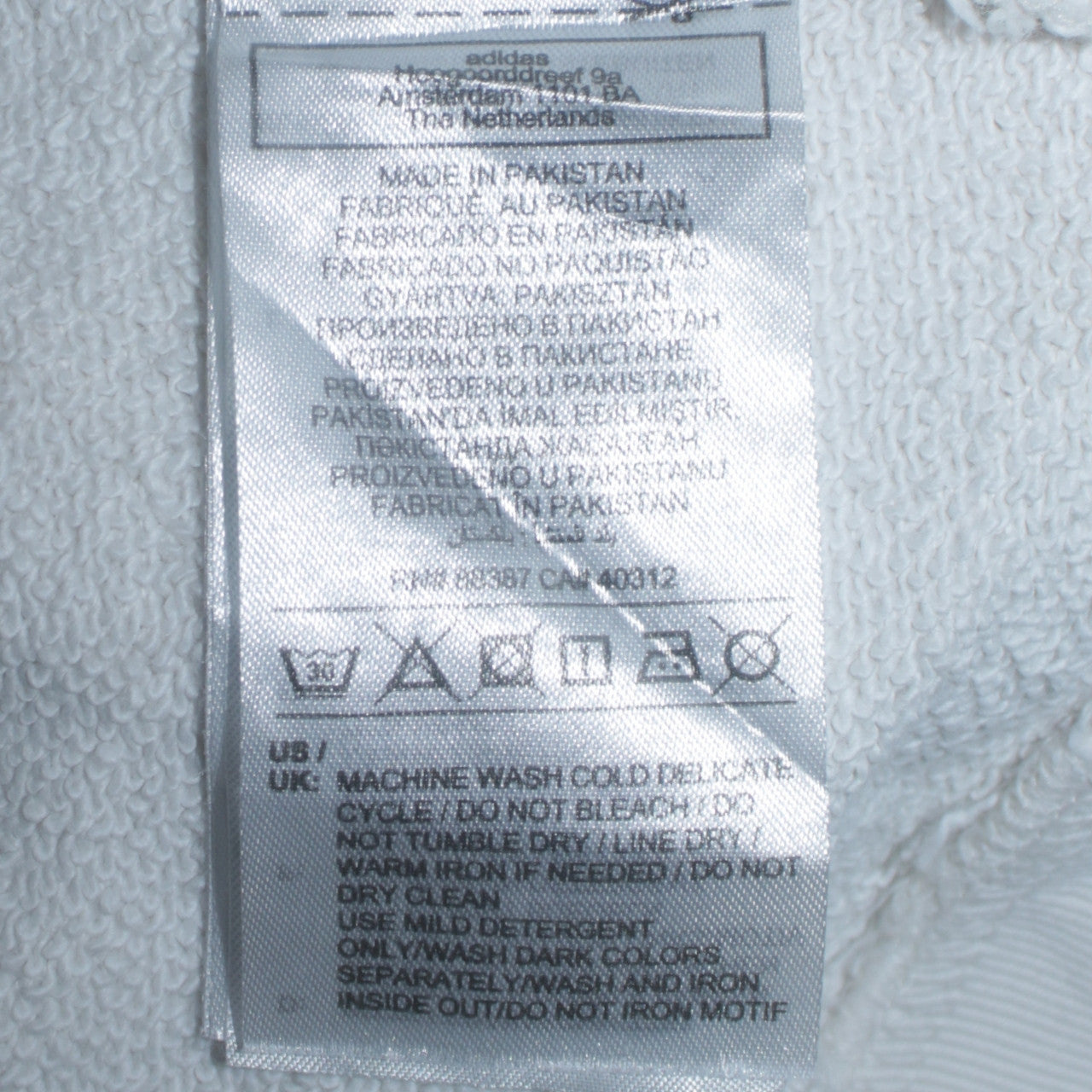 Adidas Womens White Pullover Hoodie UK 8-10 Cotton Logo Lined
