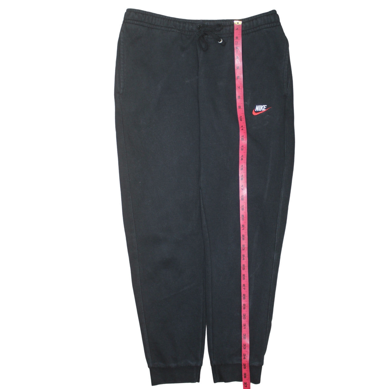 Nike Men's Black Fleece Jogger Sweatpants L Regular Tapered Fit