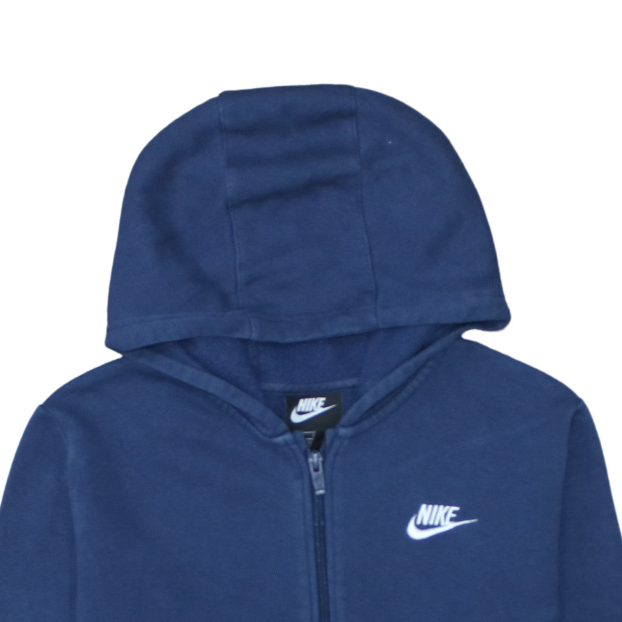 Nike Boys Blue Full Zip Fleece Hoodie XL 158-170cm Logo Casual Sportswear
