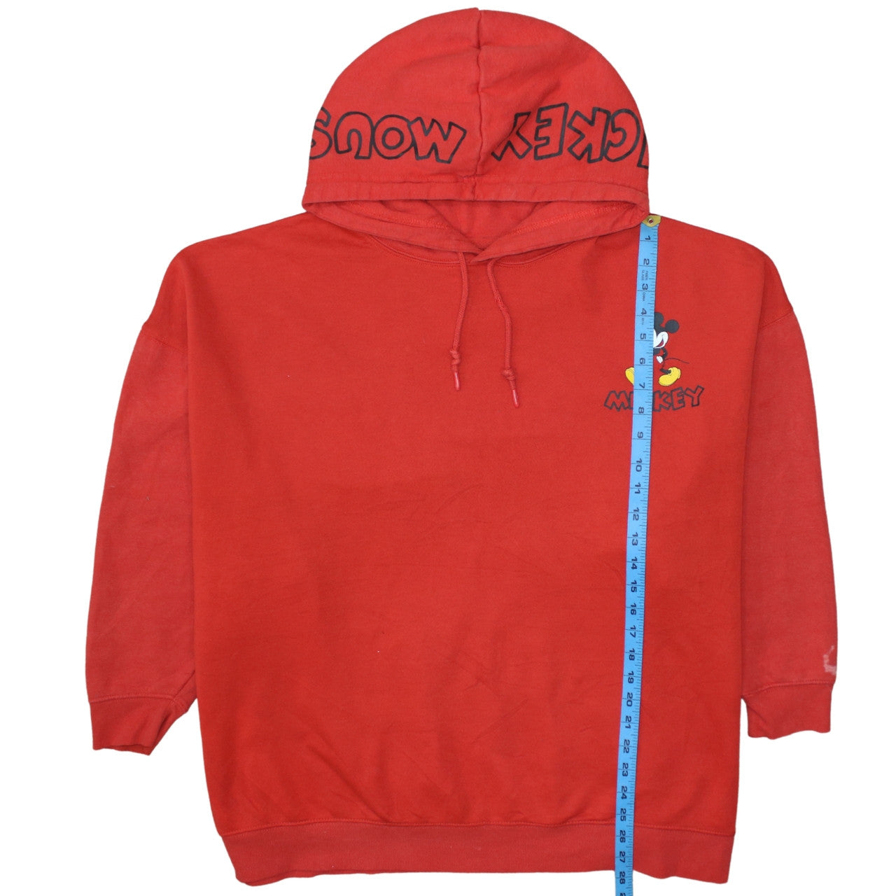 Disney Women's Red Mickey Mouse Pullover Hoodie Size 2XL