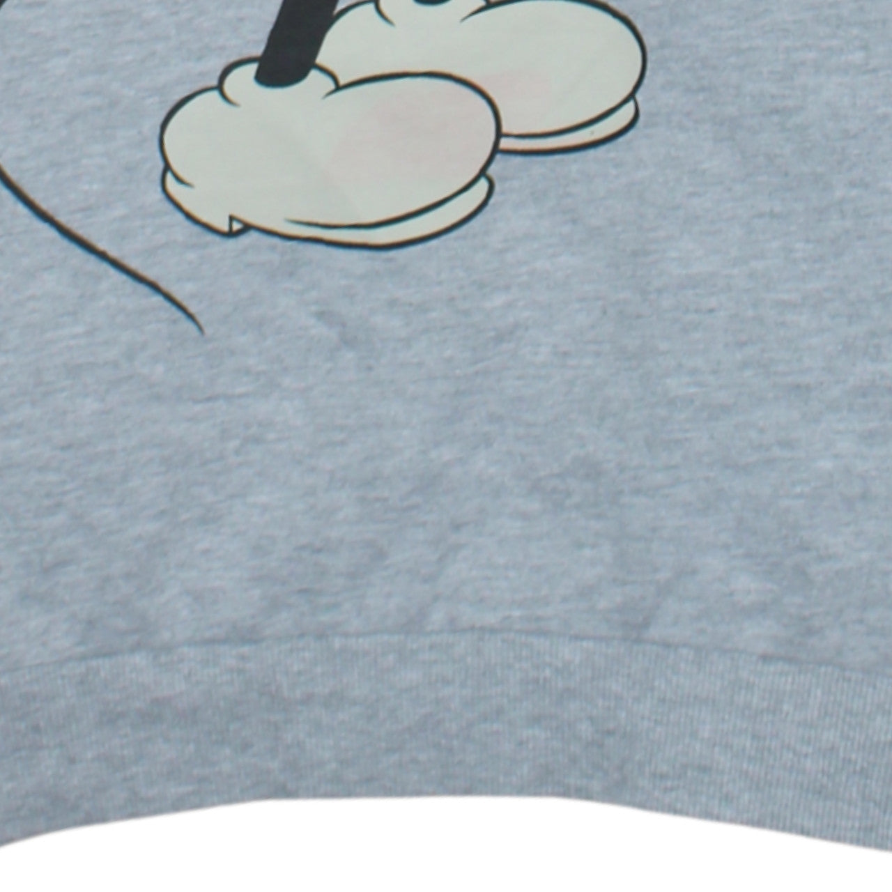 Disney Women Grey Mickey Mouse Glitter Graphic Sweatshirt Size 8