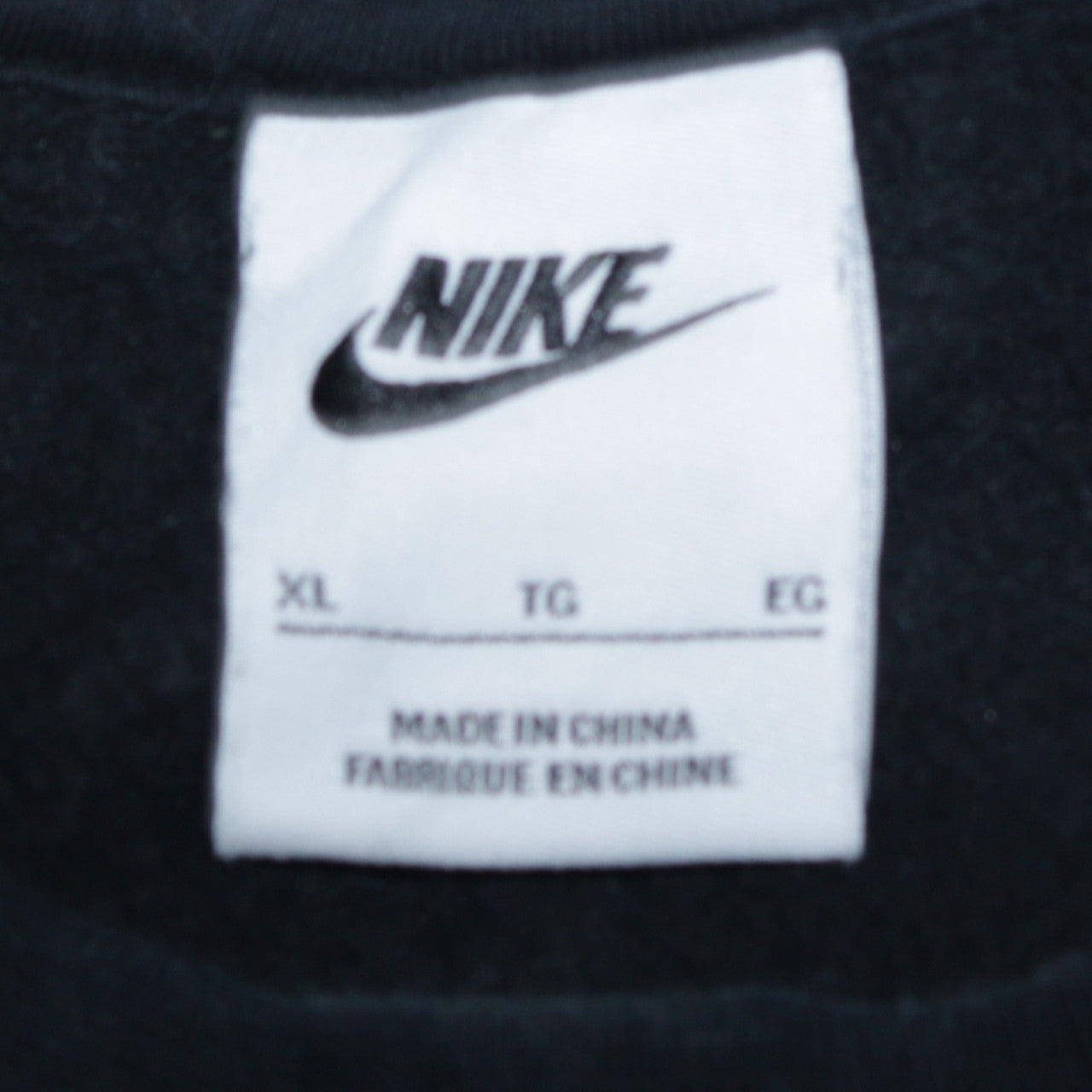Nike Womens Black XL Pullover Sweatshirt Crew Neck Long Sleeve
