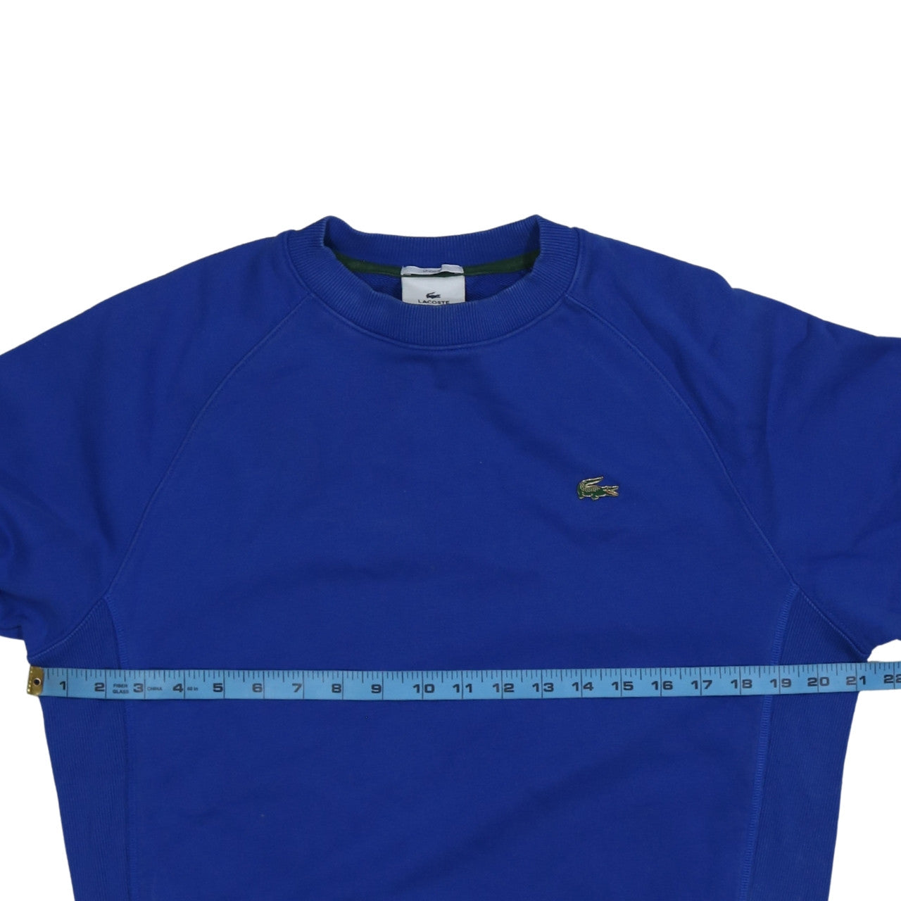 Lacoste Men's Blue Crew Neck Cotton Pullover Sweatshirt XS