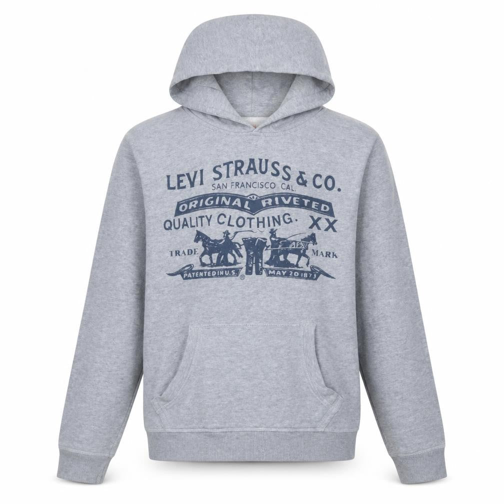 Levi's Boys Grey Hoodie Pullover 16 Years Cotton Graphic Print