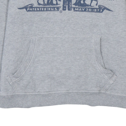Additional view of Levi's boys’ grey hoodie pullover 16 years cotton graphic print