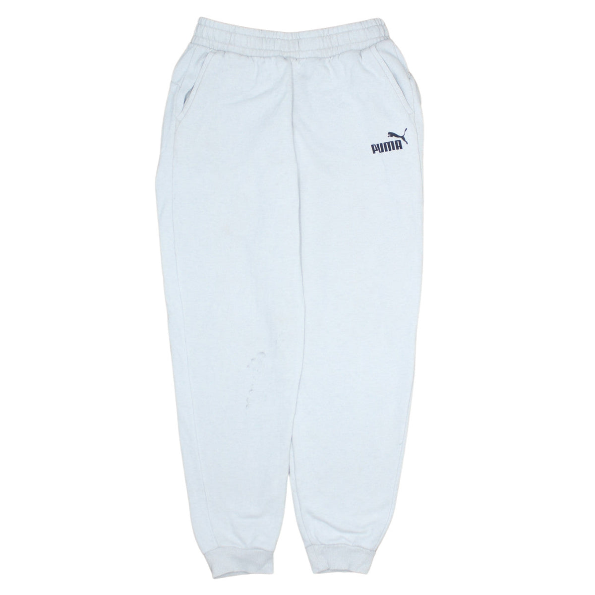 Puma Boys White Jogger Sweatpants 15-16 Yrs Fleece Comfort Active Trousers