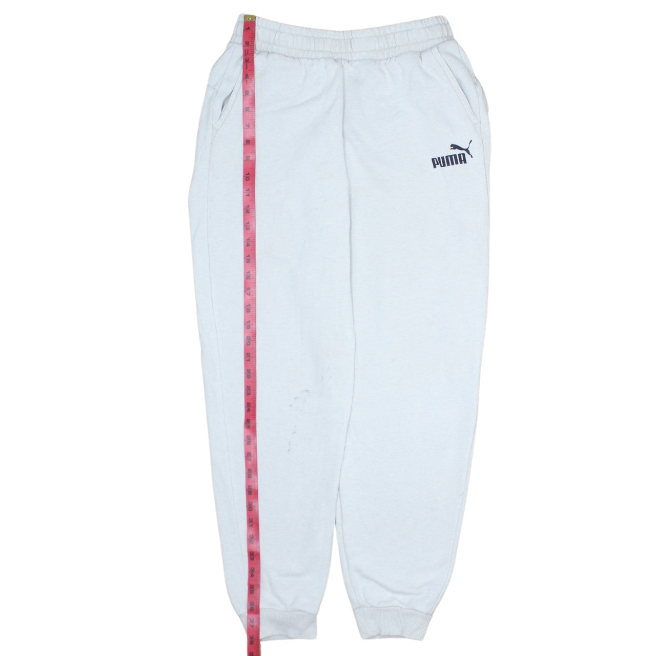 Puma Boys White Jogger Sweatpants 15-16 Yrs Fleece Comfort Active Trousers