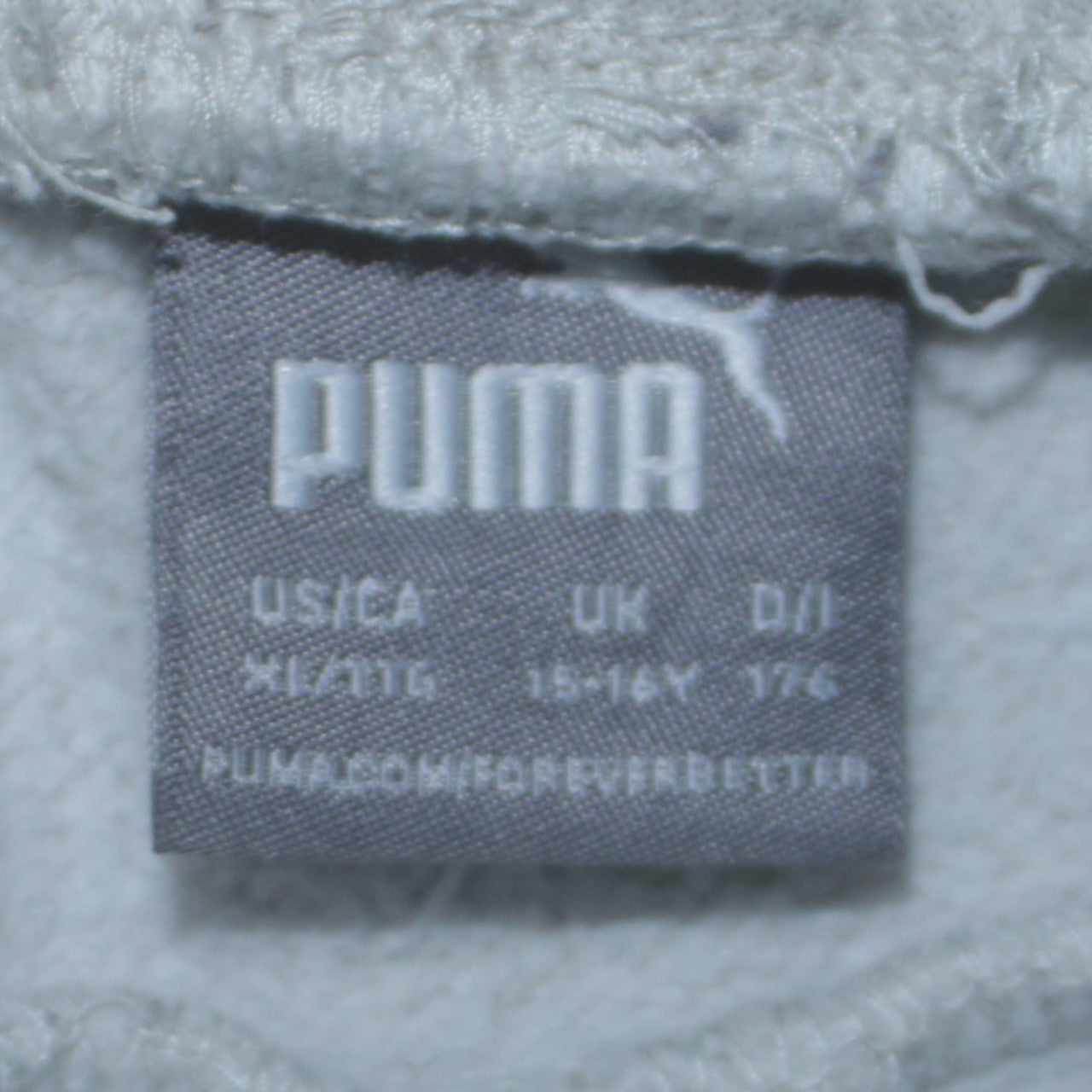 Puma Boys White Jogger Sweatpants 15-16 Yrs Fleece Comfort Active Trousers