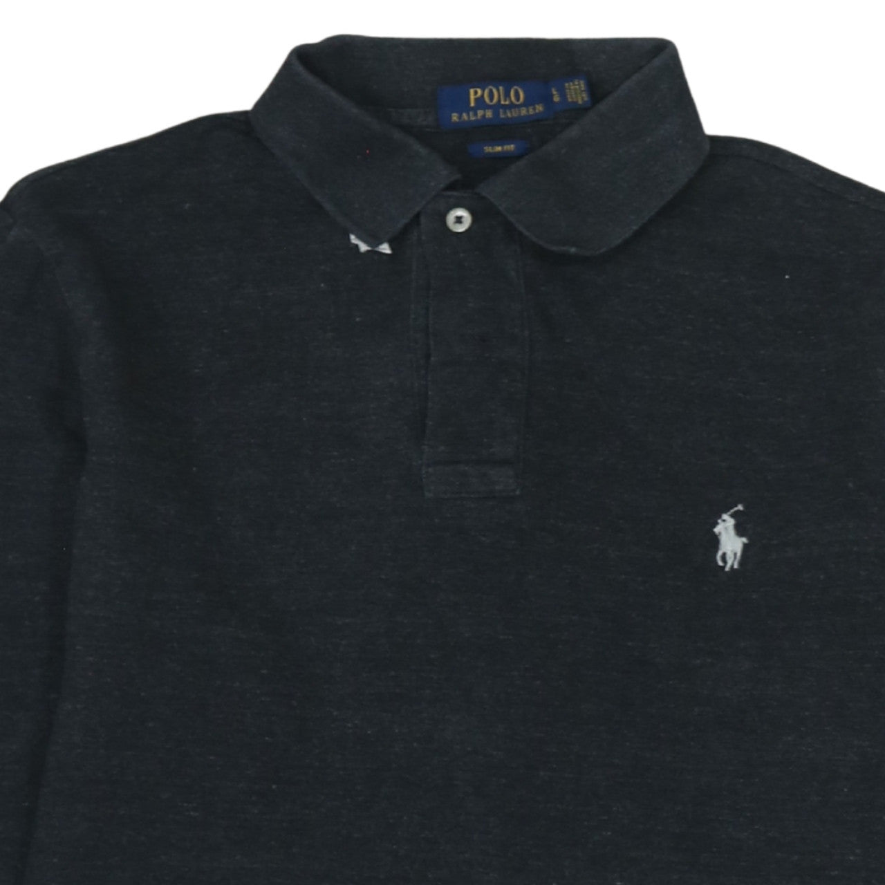 Ralph Lauren Men’s Black Slim Fit Long Sleeve Cotton Polo Shirt L