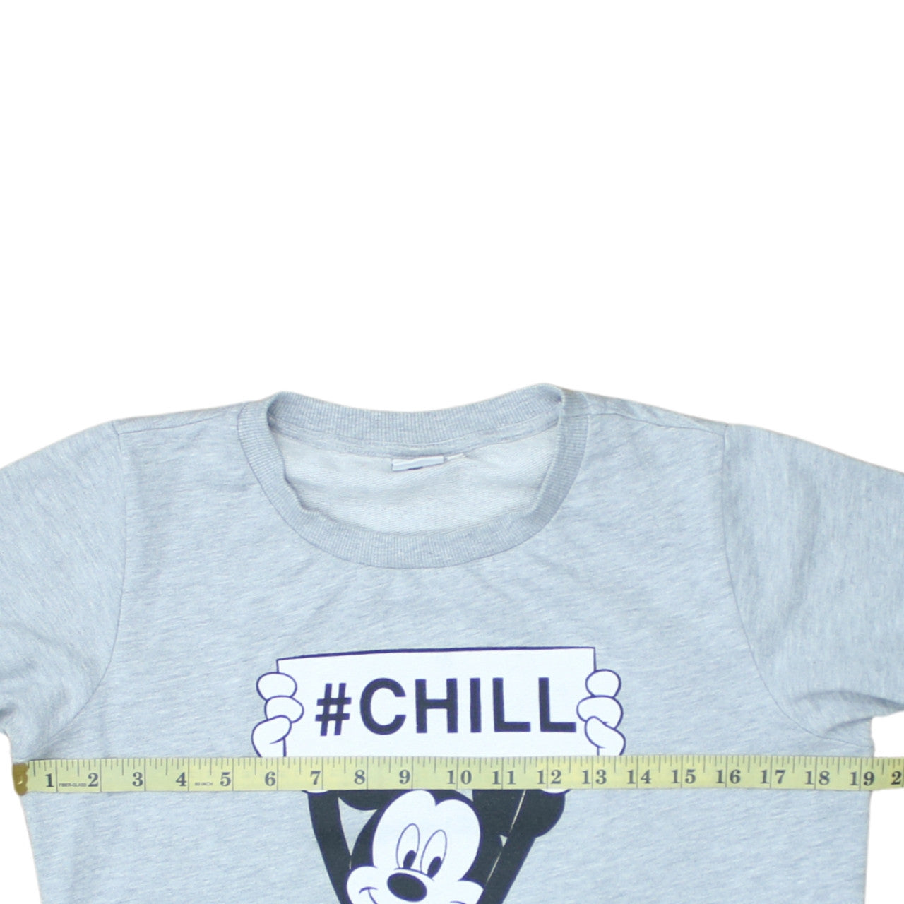 Disney Women Grey Mickey Mouse #Chill Sweatshirt Size 10