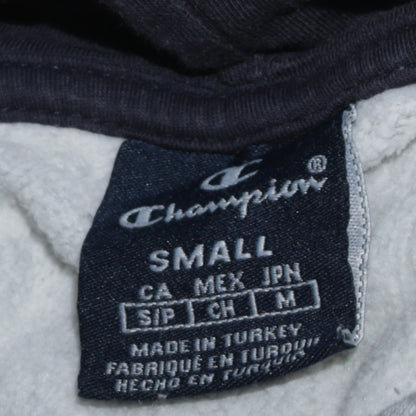 Champion Men's Grey Pullover Hoodie Small Logo Fleece Sweatshirt