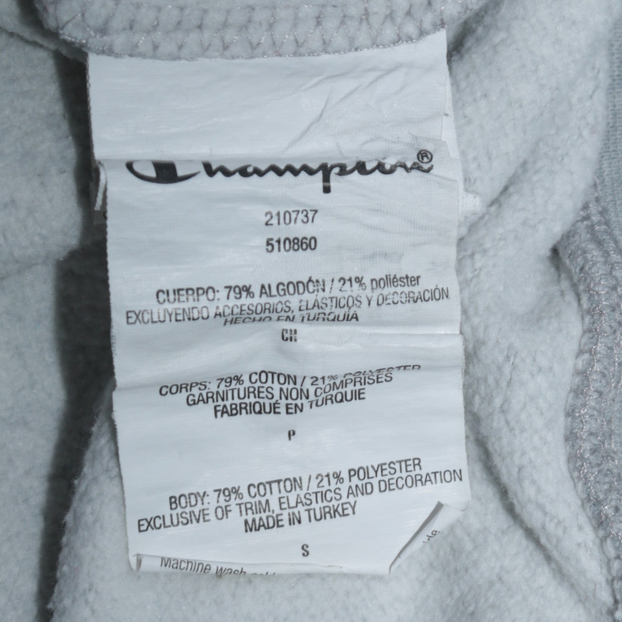 Champion Men's Grey Pullover Hoodie Small Logo Fleece Sweatshirt