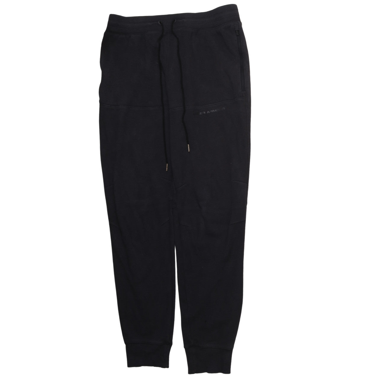 Under Armour Men's Black Jogger Sweatpants Size L Fitted Fleece