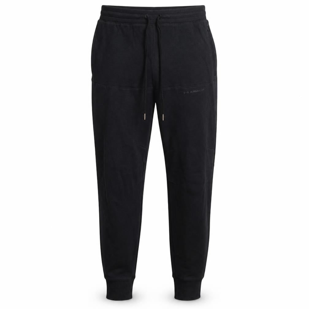 Under Armour Men's Black Jogger Sweatpants Size L Fitted Fleece
