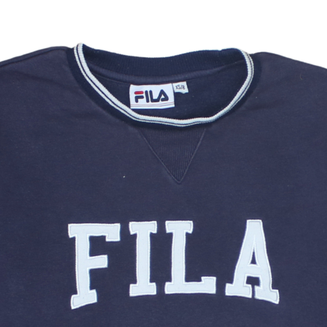Fila Womens Navy Blue XS/8 Crew Neck Pullover Sweatshirt