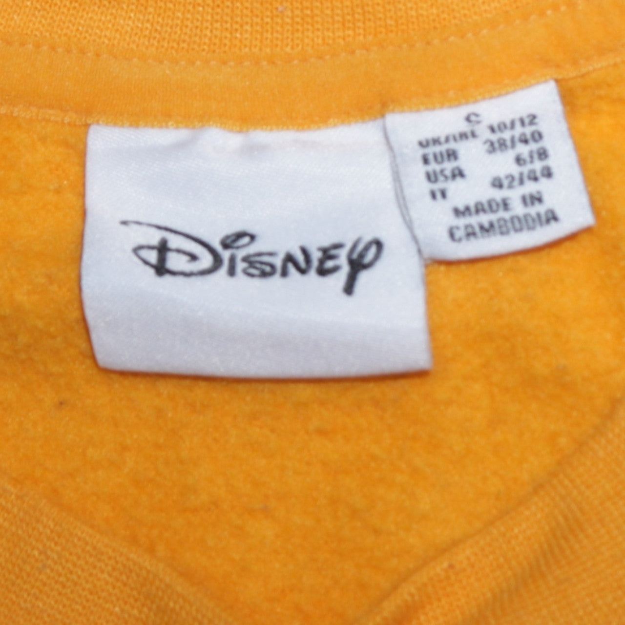 Disney Womens Yellow Mickey & Co Sweatshirt Size 10/12 S
