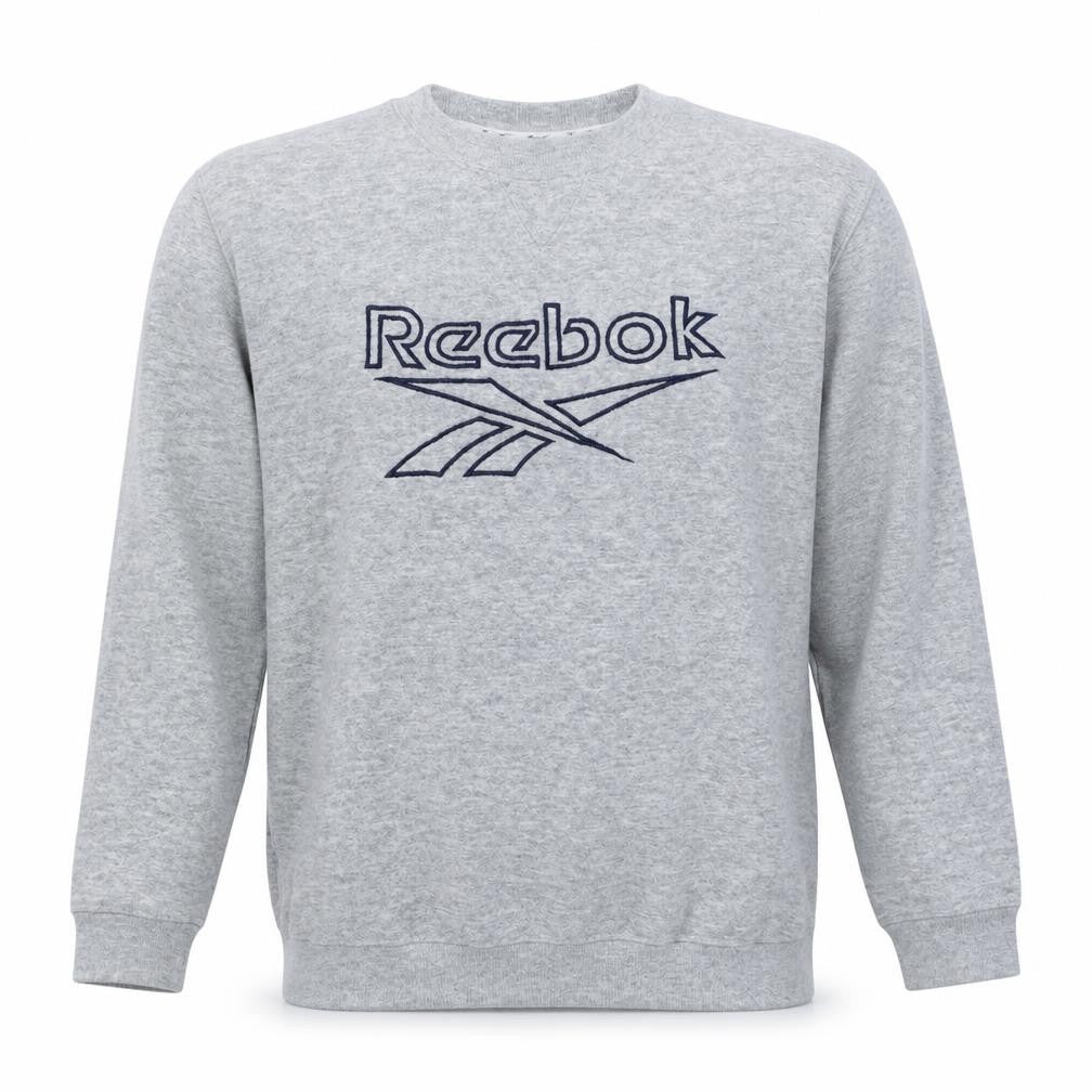 Reebok Boys Grey XL Pullover Fleece Sweatshirt with Embroidered Logo