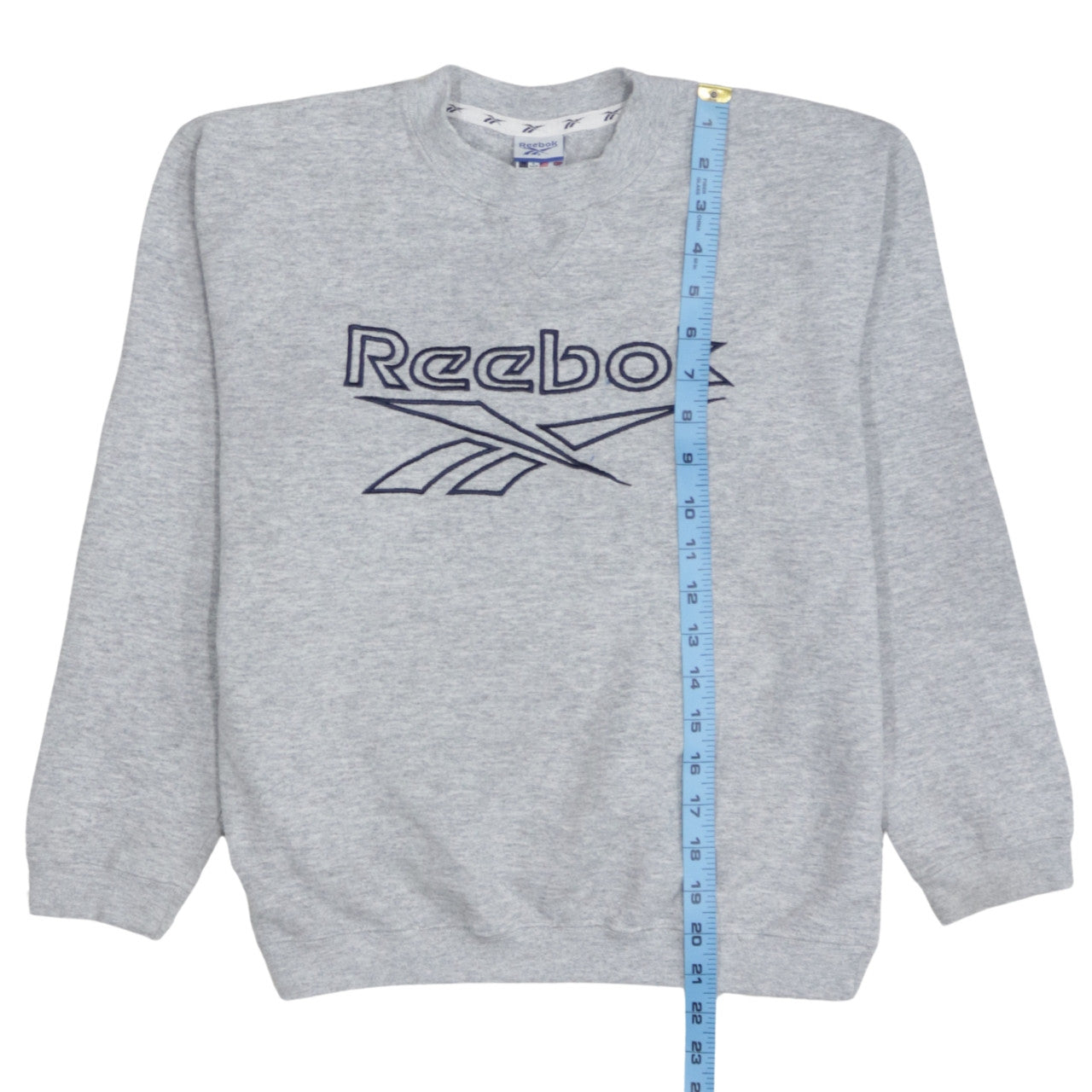 Reebok Boys Grey XL Pullover Fleece Sweatshirt with Embroidered Logo