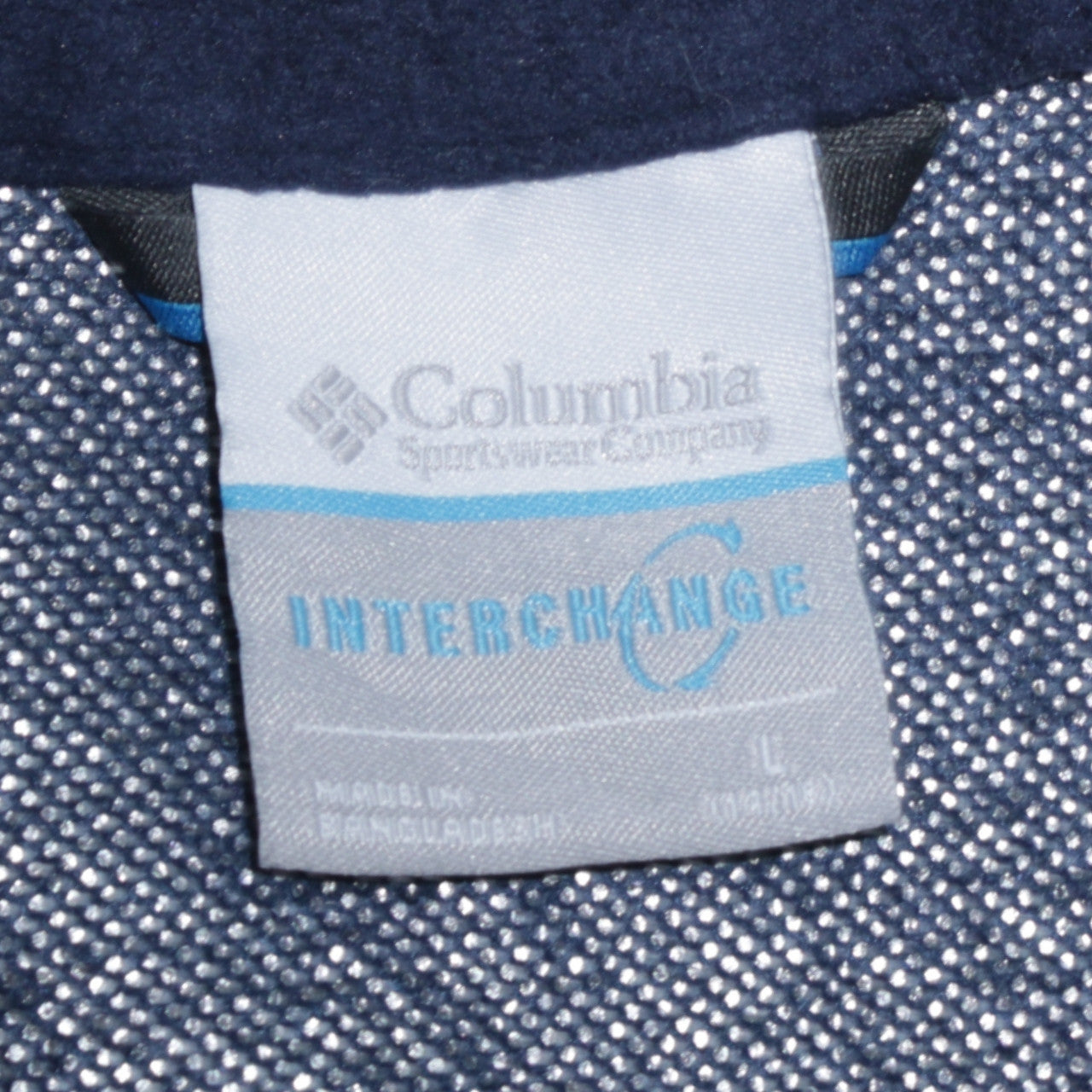 Columbia Womens Blue L Fleece Full Zip Interchange Active Jacket