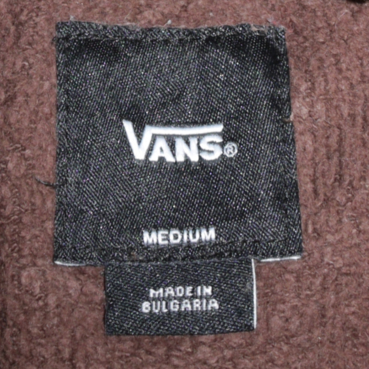 Vans Men's Brown Pullover Hoodie Medium Cotton Fleece Casual