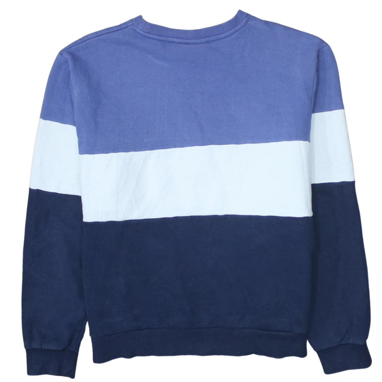 Fila Women’s Blue Colourblock Crew Neck Pullover Sweatshirt L