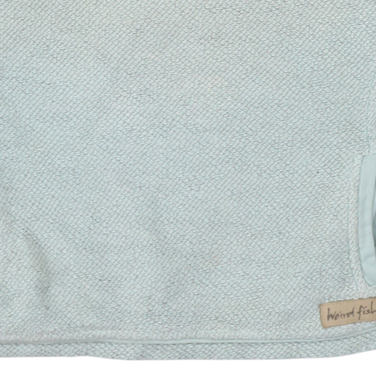 Weird Fish Women Blue 1/4 Zip Cotton Sweatshirt Size L