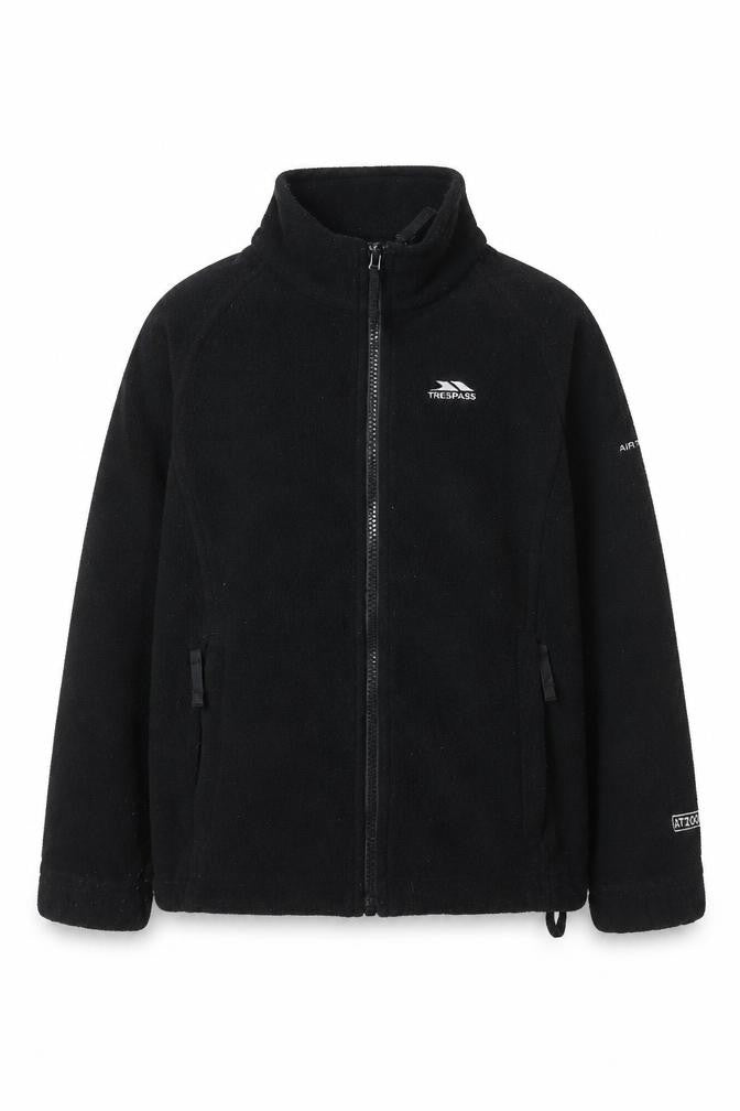 Trespass Boys Black Full Zip Fleece Sweatshirt 5-6 Years Outdoor Jacket