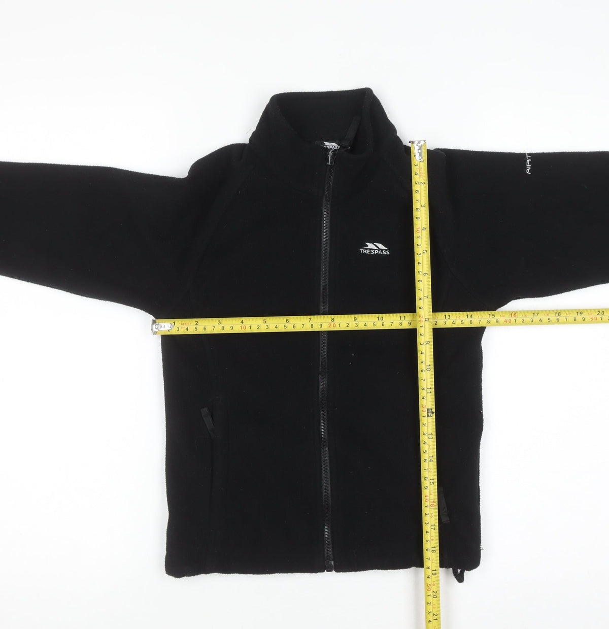 Trespass Boys Black Full Zip Fleece Sweatshirt 5-6 Years Outdoor Jacket