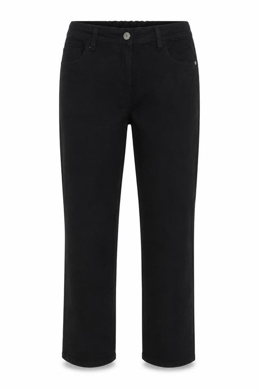 Anthology Women’s Black Denim Straight Leg Trousers Size 12