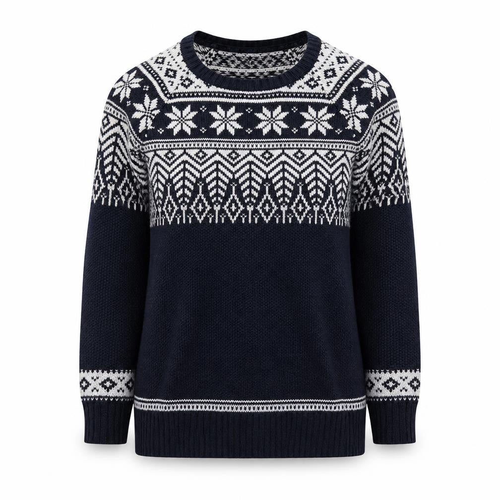 Marks & Spencer Women’s Blue Fair Isle Knit Jumper Size 8