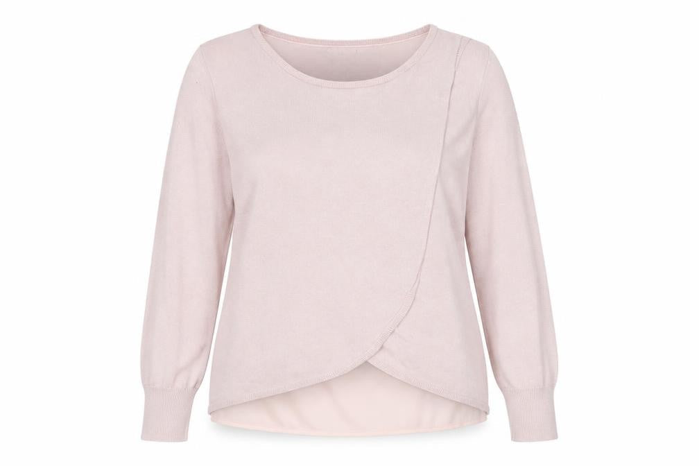 Création L Women’s Pink Wrap Long Sleeve Blouse Size 14