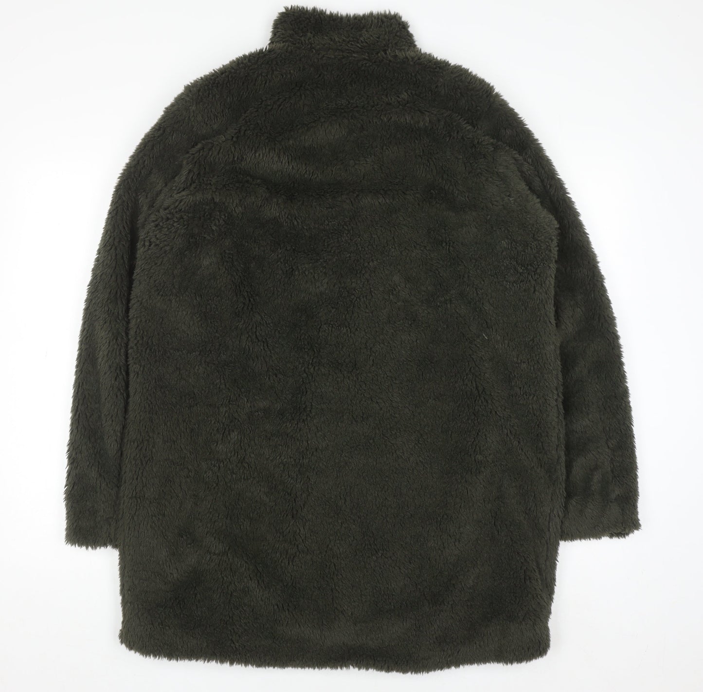 Vero Moda Women's Green Faux Fur Long Coat Size L