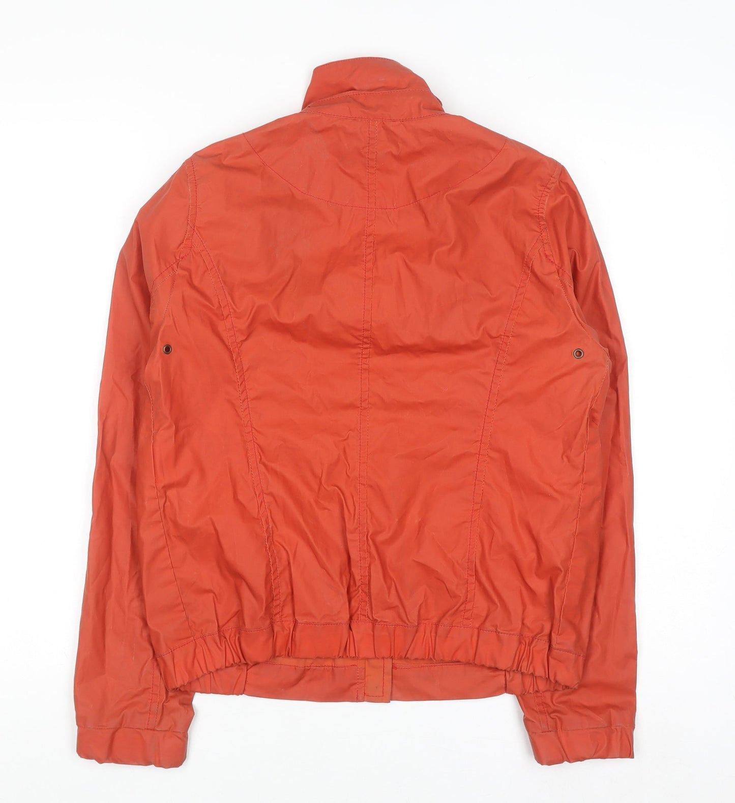 Oliver Spencer Womens Orange Cotton Bomber Jacket UK 10