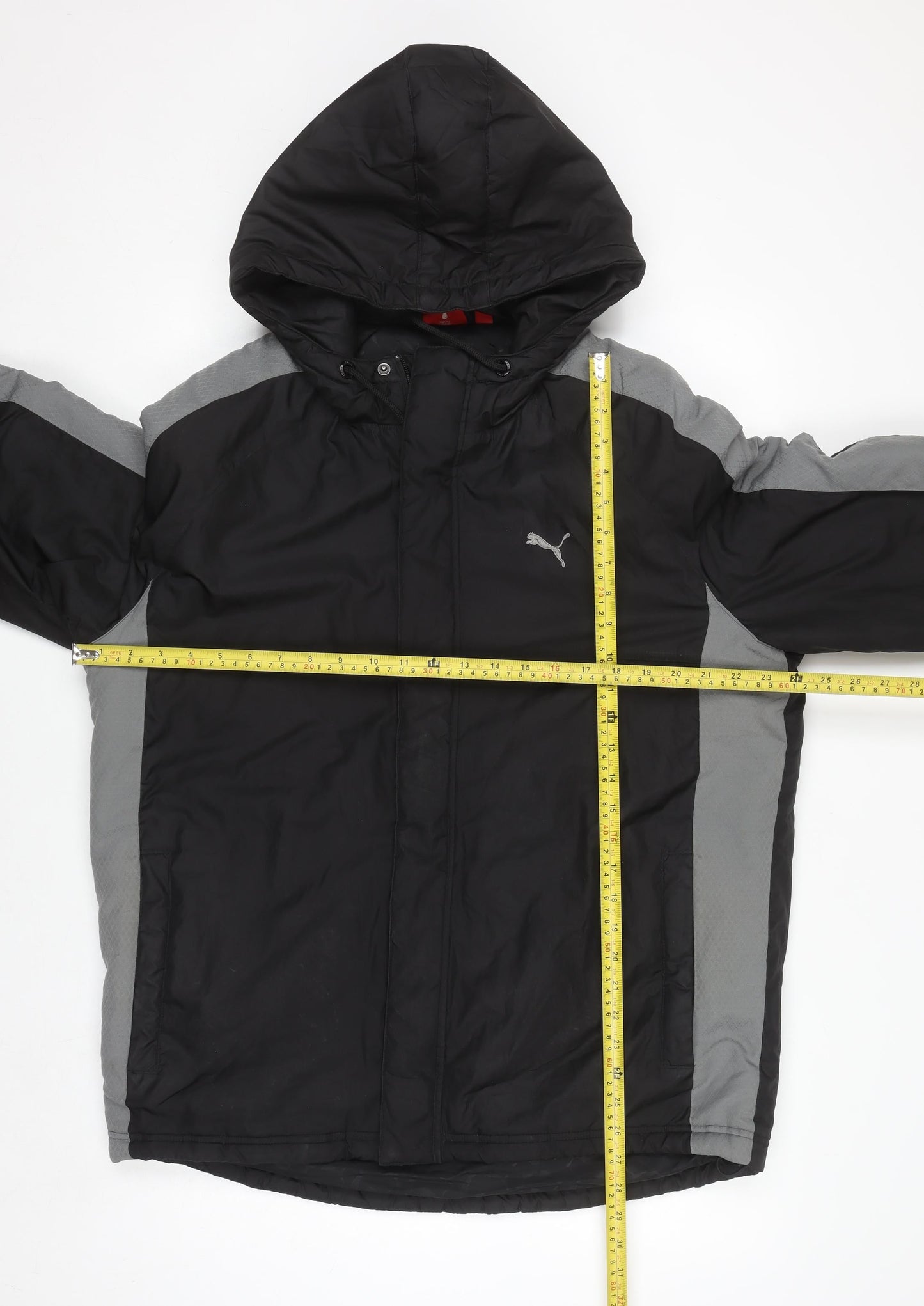 Puma Men's Black L Windbreaker Hooded Sports Jacket