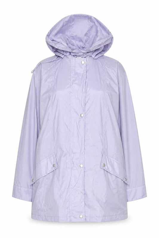 Dannimac Womens Purple Hooded Waterproof Long Rain Coat L