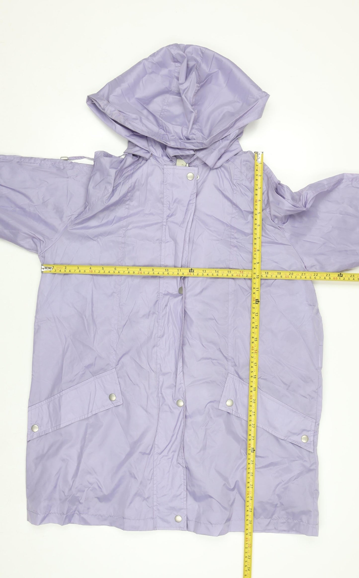 Dannimac Womens Purple Hooded Waterproof Long Rain Coat L