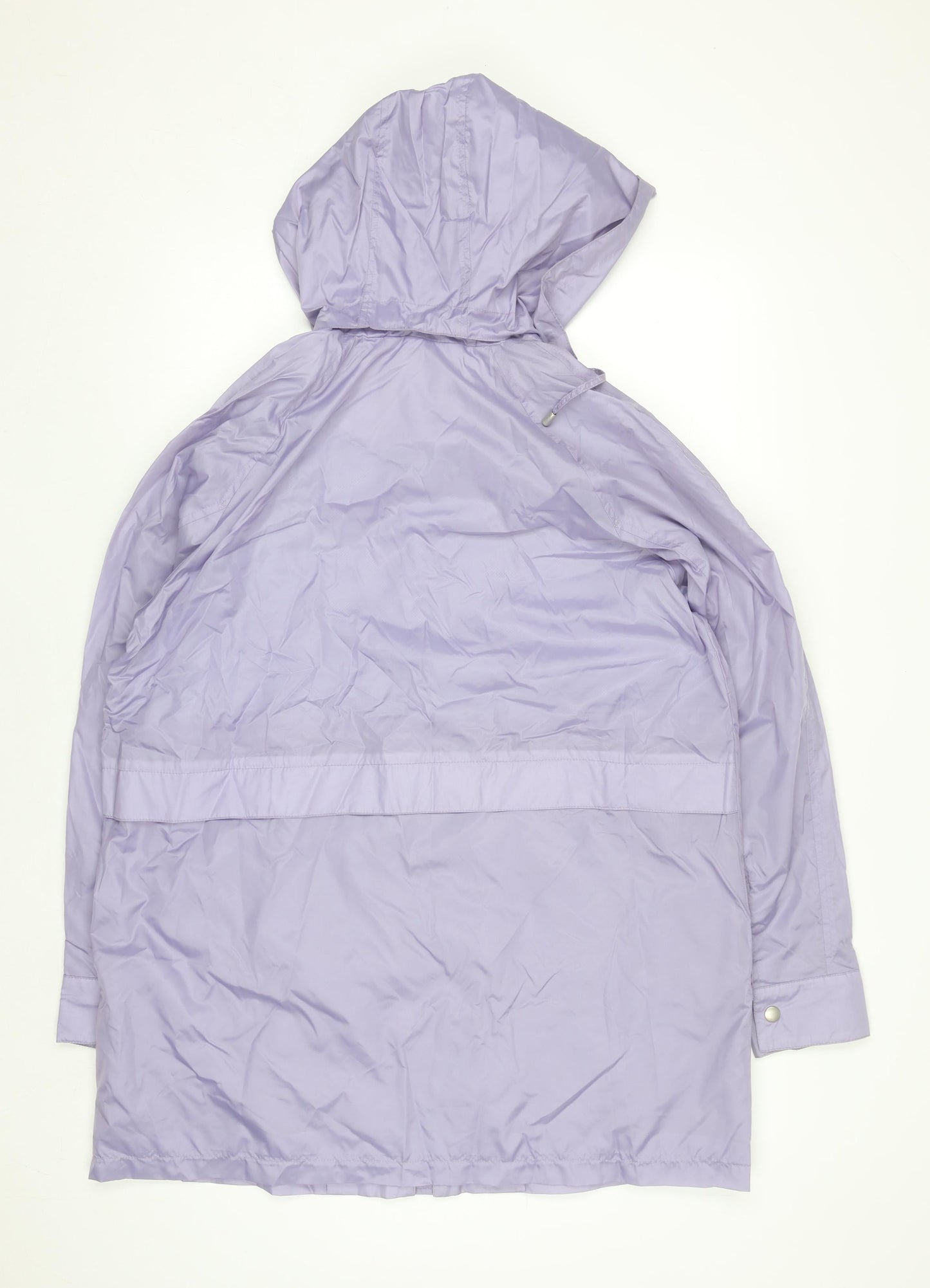 Dannimac Womens Purple Hooded Waterproof Long Rain Coat L